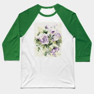 Washy Purple Roses B Baseball T-Shirt
